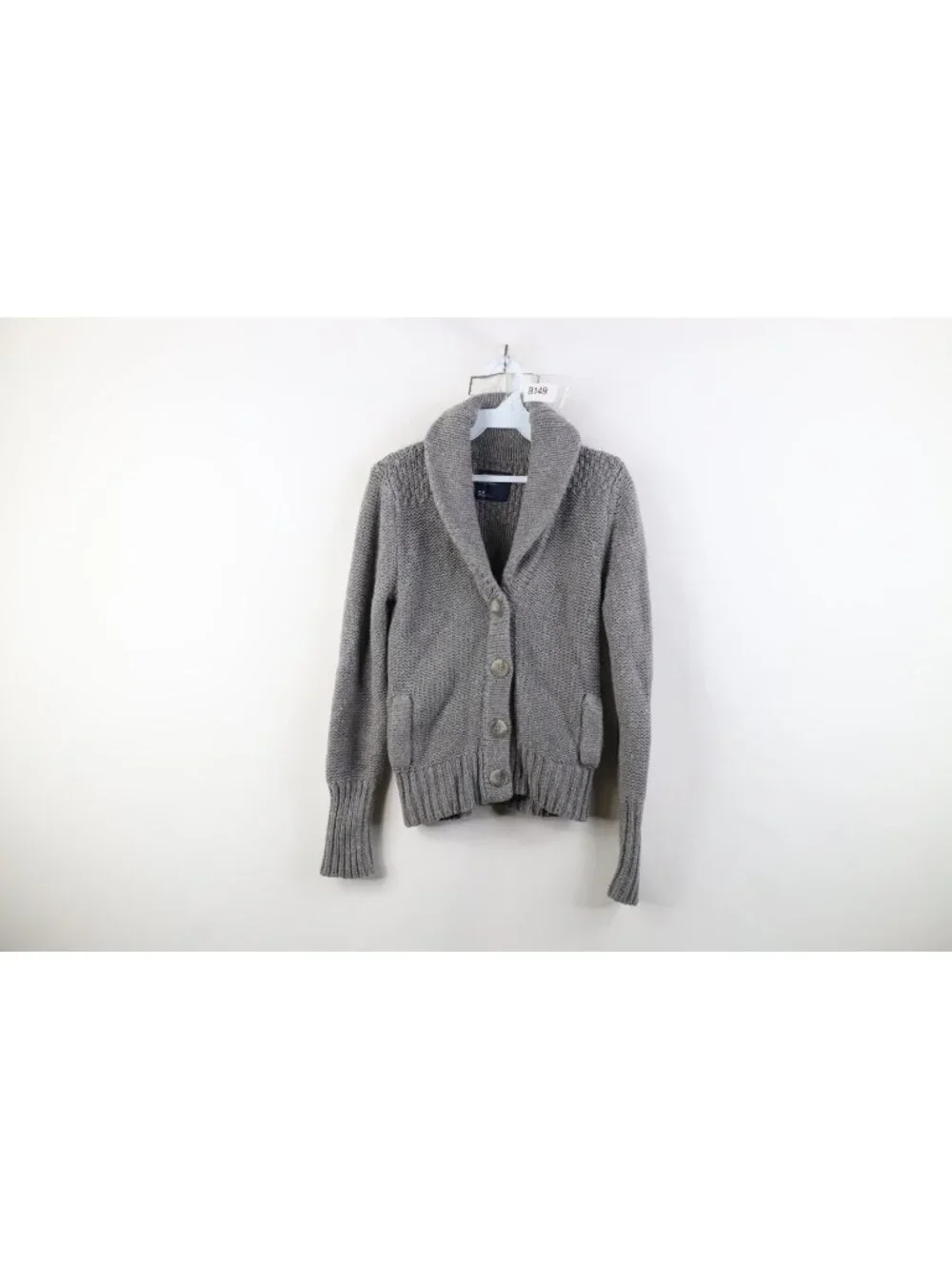 Vtg Y2K American Eagle Women M Babydoll Angora Wool Chunky Knit Cardigan Sweater